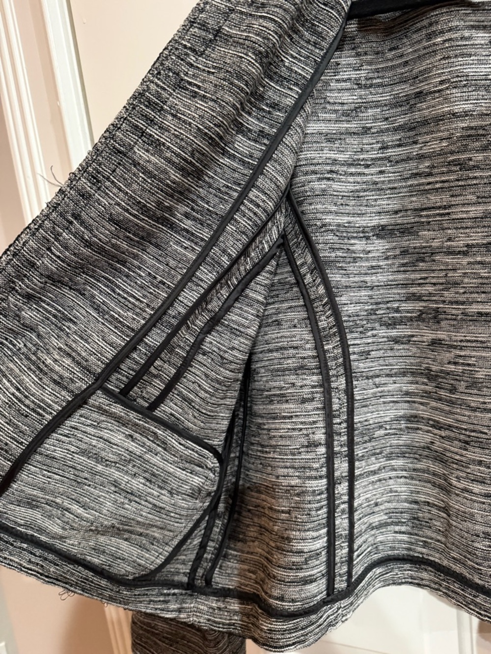 Talbots Gray Marled Open-Front Jacket - Picture 3 of 6